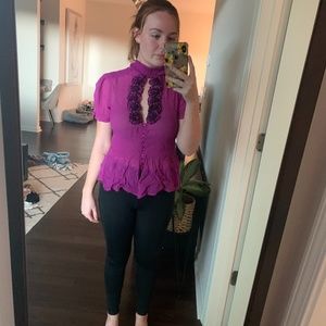 Pink Floral Blouse